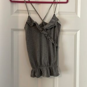 Hollister, grey cross back tank, size large